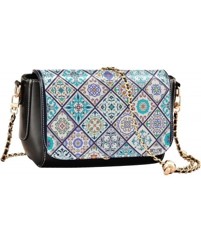 Blue Butterfly Women Crossbody Bags Long Strap Stylish Clutch Purse Lightweight Everyday Purse Mandala Plaid $17.60 Shoulder ...