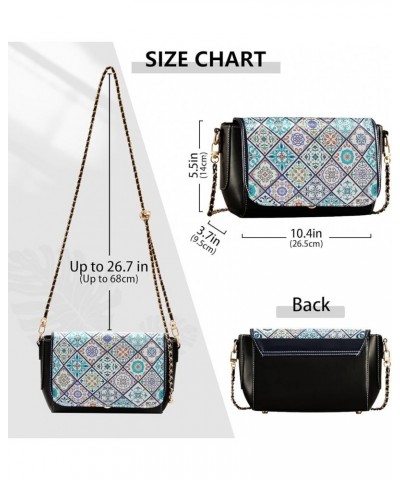 Blue Butterfly Women Crossbody Bags Long Strap Stylish Clutch Purse Lightweight Everyday Purse Mandala Plaid $17.60 Shoulder ...