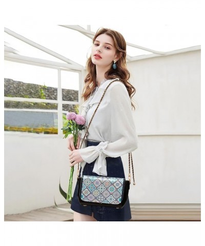 Blue Butterfly Women Crossbody Bags Long Strap Stylish Clutch Purse Lightweight Everyday Purse Mandala Plaid $17.60 Shoulder ...