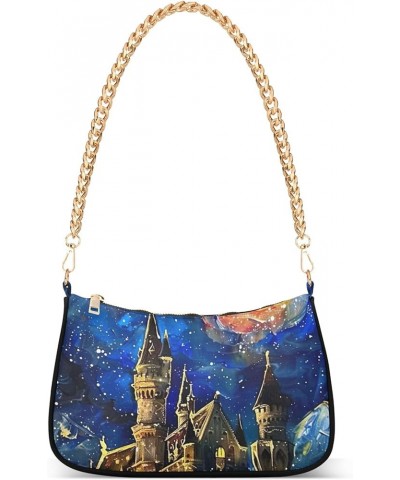 White Couple Llamas on Green Women's Purse Hobo Tote Bags Women's Designer Handbag Evening Shoulder Bags Painting Starry Sky ...