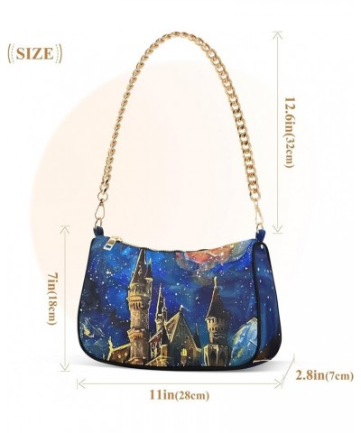 White Couple Llamas on Green Women's Purse Hobo Tote Bags Women's Designer Handbag Evening Shoulder Bags Painting Starry Sky ...