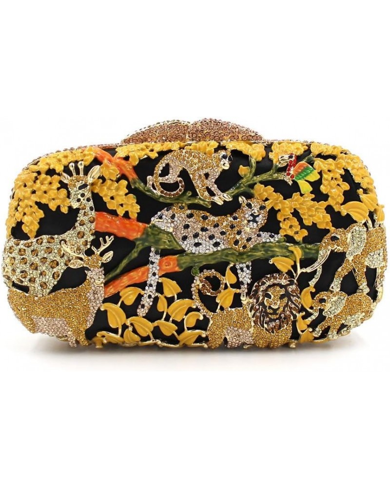 Bling Animal Purses For Women Crystal Clutch Designer Evening Bag Lady Party Clutch Purse Wedding Party Handbag Gold-2 $30.60...