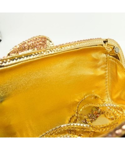 Bling Animal Purses For Women Crystal Clutch Designer Evening Bag Lady Party Clutch Purse Wedding Party Handbag Gold-2 $30.60...