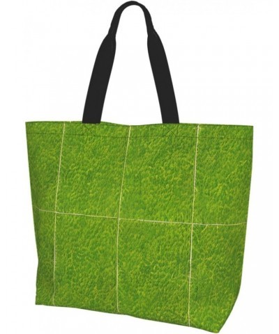 Green Grassland Women'S Shoulder Shopping Bag, Suitable For Daily Travel Shopping, Handbag Items Storage $16.95 Shoulder Bags