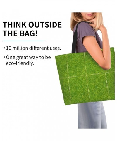 Green Grassland Women'S Shoulder Shopping Bag, Suitable For Daily Travel Shopping, Handbag Items Storage $16.95 Shoulder Bags