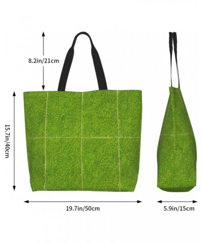 Green Grassland Women'S Shoulder Shopping Bag, Suitable For Daily Travel Shopping, Handbag Items Storage $16.95 Shoulder Bags