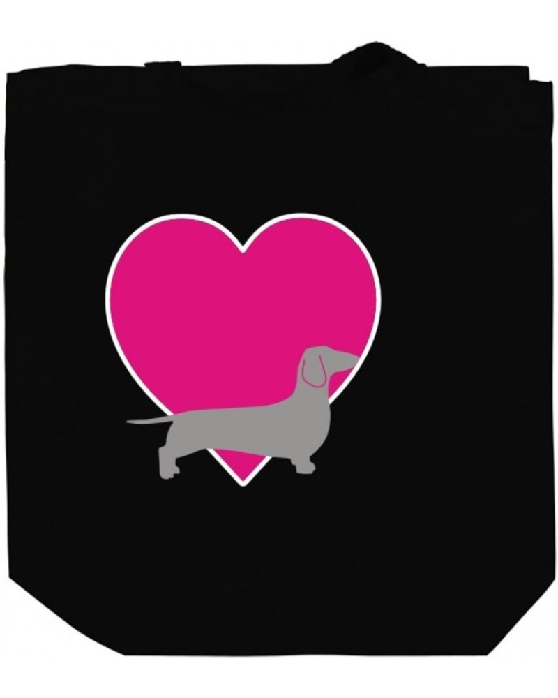 Dachshund heart love Canvas Tote Bag 10.5" x 16" x 4 $23.19 Totes