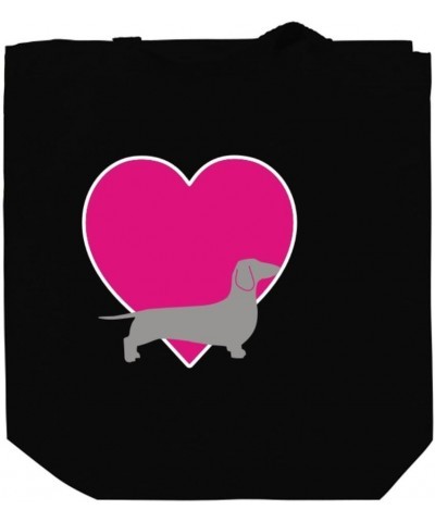 Dachshund heart love Canvas Tote Bag 10.5" x 16" x 4 $23.19 Totes