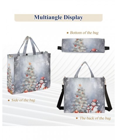 Christmas Snowman Crossbody Bag Women Corduroy Tote Bags Casual Shoulder Handbag Hobo Messenger Bag, S $12.45 Totes