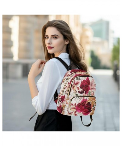 Fashion Backpack Mini Backpack Purse Casual Daily Backpack Roses for Travel for College Work Small $18.62 Backpacks