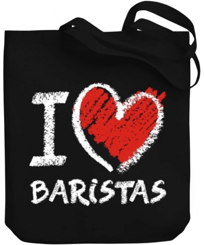 I love Baristas chalk style Canvas Tote Bag 10.5" x 16" x 4 $17.20 Totes