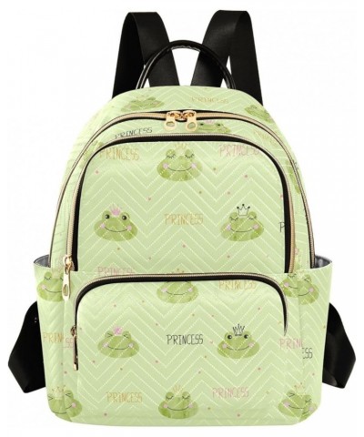 Cute Frog Love Heart Backpack Purse for Women Lightweight Back Pack Casual Daypack Travel Shoulder Bag Bookbag - M Medium Mul...