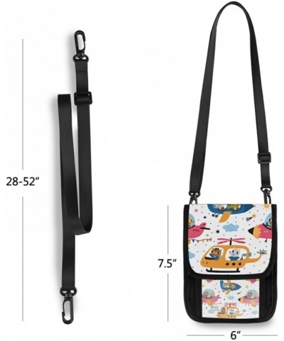 Animals Pilots Crossbody Cellphone Purse, Phone Purse Crossbody for Women, Phone Bag Small Shoulder Wallet Purse with Card Sl...