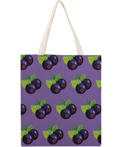 Sweet Blueberries Canvas Shopping Bag, Shopping Bag for School, Inspirational Gifts for Her Style-15 $9.02 Shoulder Bags