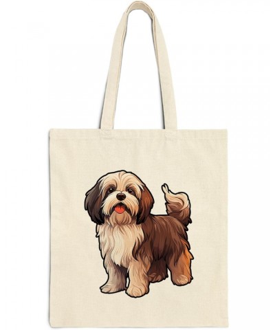 Lhasa Apso Cotton Tote Bag for Women Men Casual Tote Bag Cloth Canvas Shopping Bags with Handles Cute Bags Everyday Use 15" x...