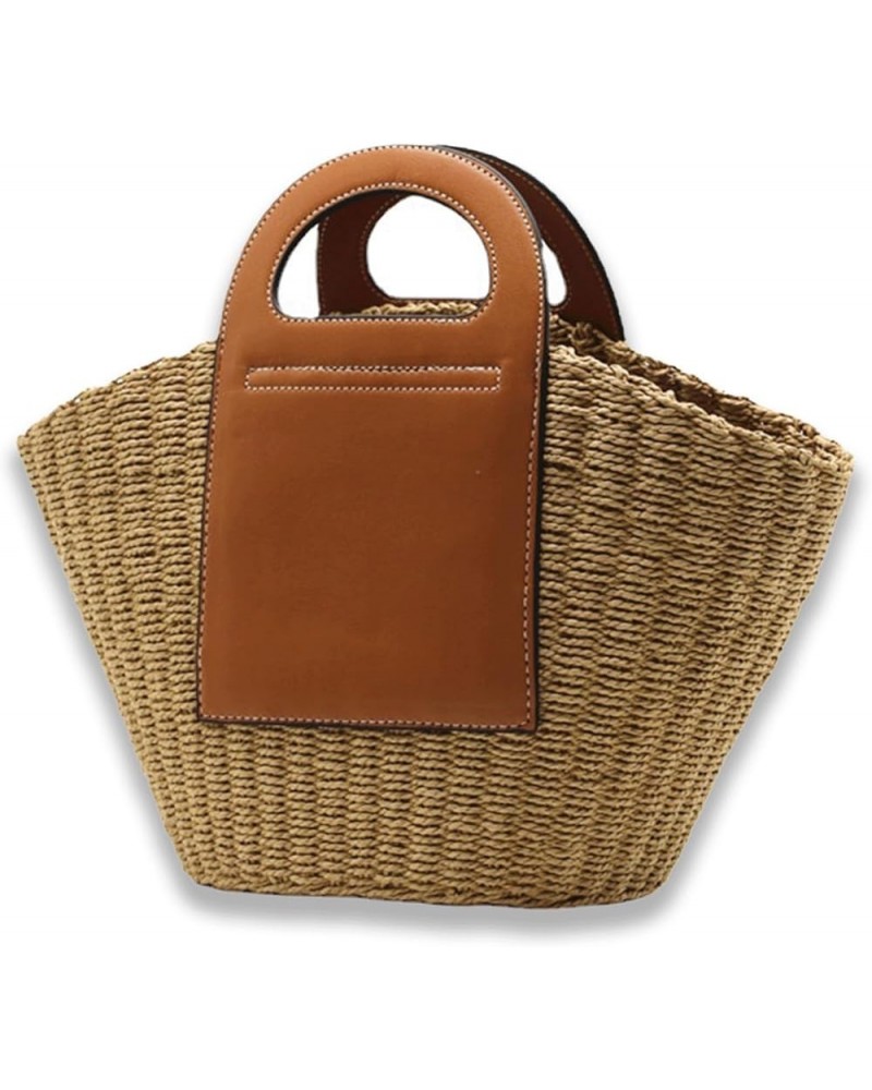 Straw Beach Bag Women's Tote for Poolside Pool Bags Vacation Essentials Brown $23.84 Totes