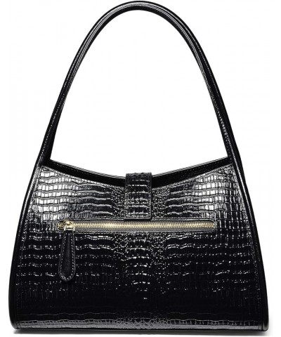 Designer Shoulder Purses Crocodile Handbags for Women Leather Hobo Shoulder Bags Black $100.99 Hobo Bags