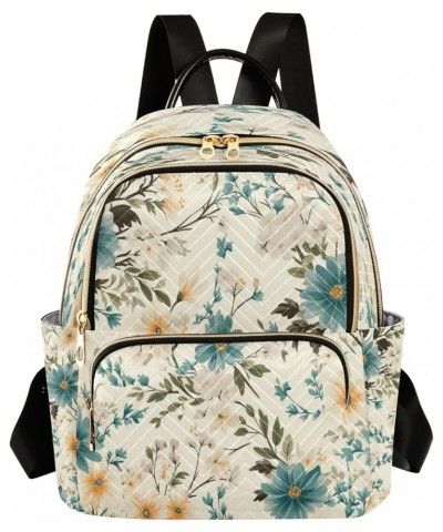 Flower Spring Seamless Pattern Fashion Backpack Purse Ladies Fashion Rucksack Travel Shoulder Bag Casual Daily Backpack Mediu...