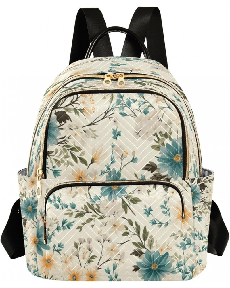 Flower Spring Seamless Pattern Fashion Backpack Purse Ladies Fashion Rucksack Travel Shoulder Bag Casual Daily Backpack Mediu...