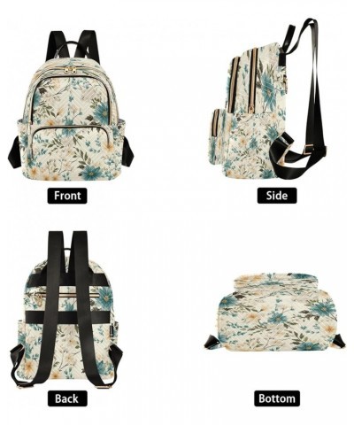 Flower Spring Seamless Pattern Fashion Backpack Purse Ladies Fashion Rucksack Travel Shoulder Bag Casual Daily Backpack Mediu...