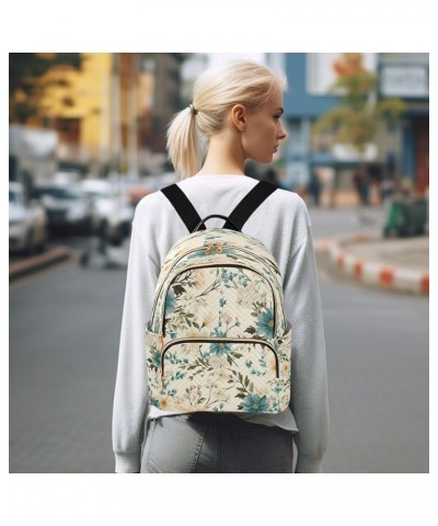 Flower Spring Seamless Pattern Fashion Backpack Purse Ladies Fashion Rucksack Travel Shoulder Bag Casual Daily Backpack Mediu...