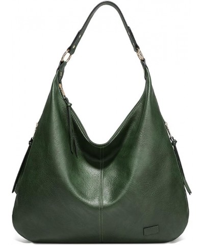 Women's Hobo Bag Soft PU Leather Tote Shoulder Bag Vintage Slouchy Handbag Green $49.17 Totes