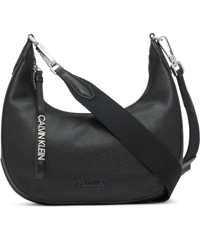 Clay Top Zip Crossbody Black/Silver $27.95 Crossbody Bags