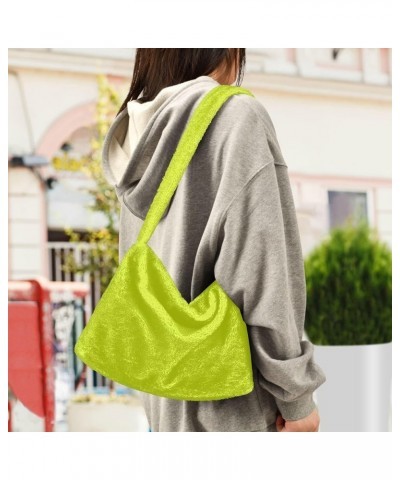 Tote Handbags for Women Ultra Soft Fluffy Shoulder Bag with Zipper Fashion Durable Messenger Bag Color-a027 $10.34 Totes