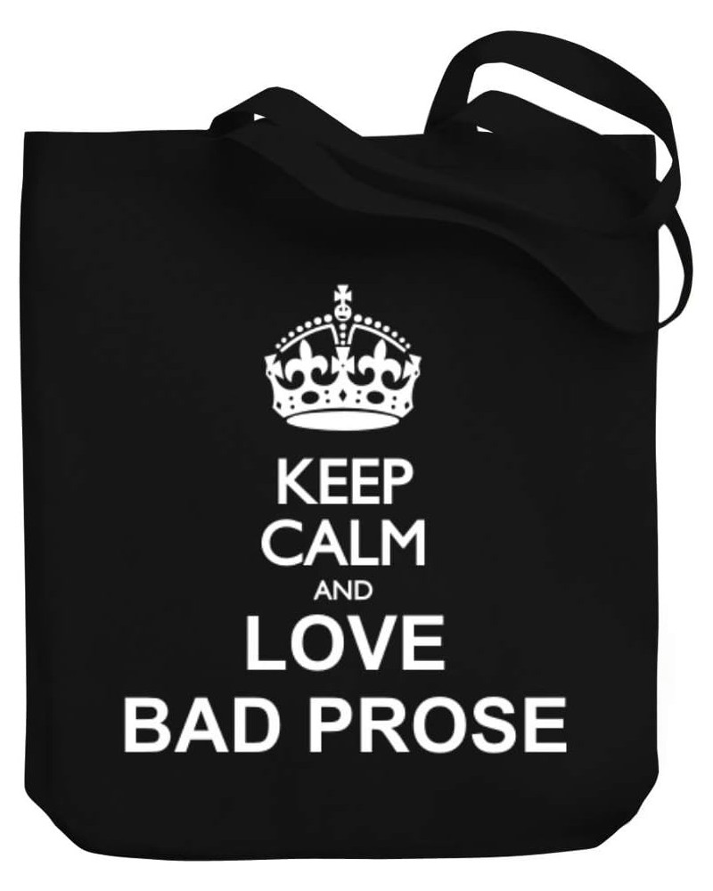 Keep calm and love Bad Prose Canvas Tote Bag 10.5" x 16" x 4 $16.00 Totes