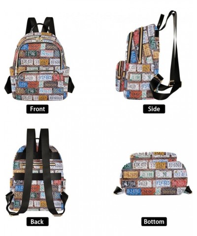 Old License Plates Museum on Bricks Casual Fashion Polyester Travel Rucksack Shoulder Bag Color Medium $17.76 Backpacks