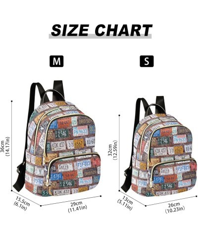 Old License Plates Museum on Bricks Casual Fashion Polyester Travel Rucksack Shoulder Bag Color Medium $17.76 Backpacks