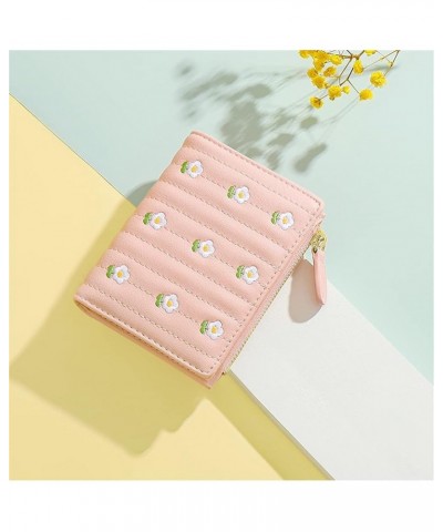 Mini Women's Wallet Card Wallet Slim Zip Leather Women's Wallet Card Holder Wallet (Color : E) A $33.56 Wallets