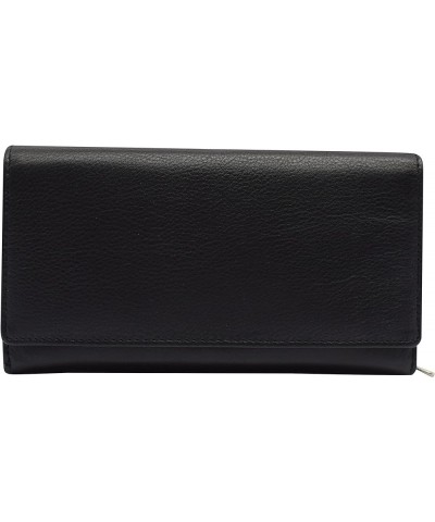 Womens RFID Genuine Leather Wallet Clutch Zip Around Checkbook Organizer for Ladies (Tan) Black $15.89 Wallets