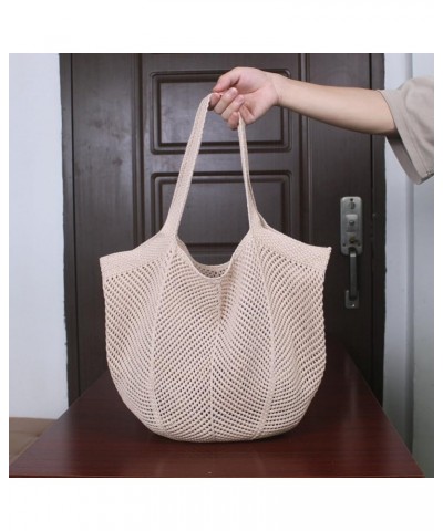 Crochet Tote Bag Women Knit Hobo Bags Shoulder Bag CrossBody Purse Cute Satchels Handbag Summer Beach Travel Bag N-m-24zzb08-...