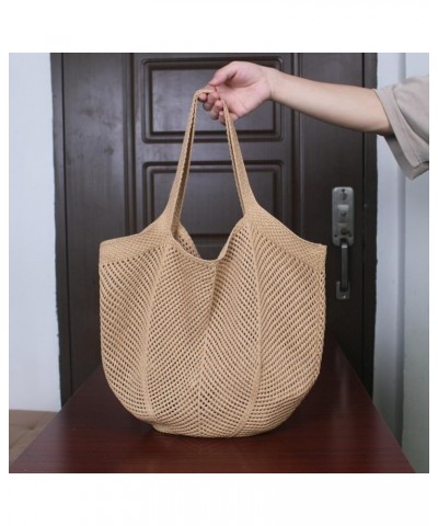 Crochet Tote Bag Women Knit Hobo Bags Shoulder Bag CrossBody Purse Cute Satchels Handbag Summer Beach Travel Bag N-m-24zzb08-...