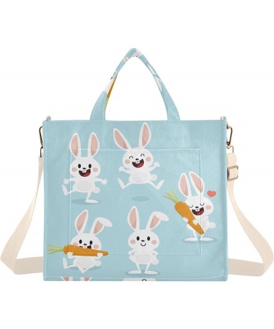 Rabbit Cartoon Vector Set Women's Tote Handbags Top Handle Satchel Shoulder Bag Crossbody Bag S $19.46 Totes